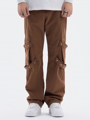 Marron  Jean Aelfric Eden Button Web Cargo Pants - JGI-7762647